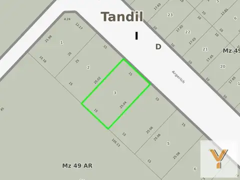 Terreno en Venta en Tandil, USD 28.500