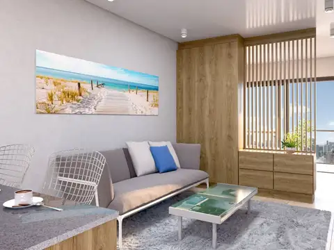 Departamento 2 ambientes con 2 baños