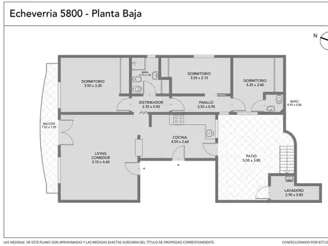 Depto Tipo Casa 4 ambientes con 2 baños