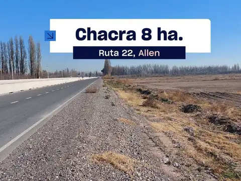 Chacra en Venta sobre Ruta 22 - Allen, Rio Negro