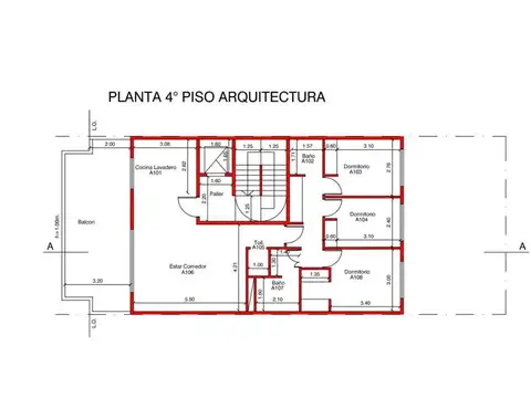 Departamento 4 ambientes con 2 baños