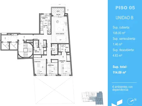 Anchorena 800, Piso 5