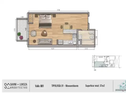 Departamento en Venta en Caballito, USD 108.000