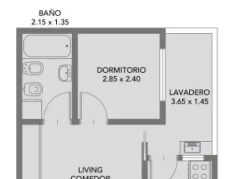 Departamento en Venta de 2 ambientes