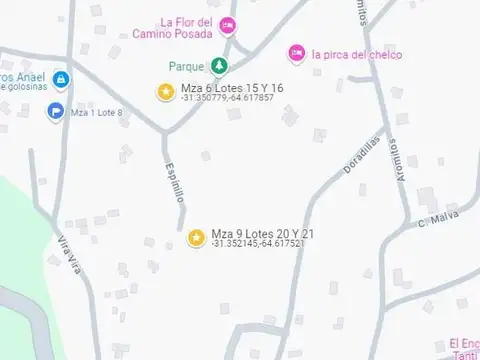 Terreno en Venta 19  mts Fondo