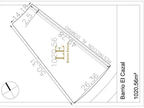 Terreno en Venta de 1020,0 m2