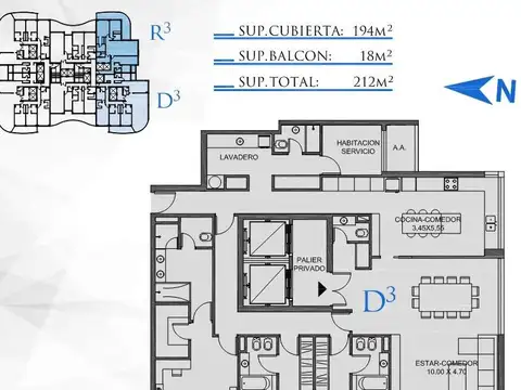 Departamento en Venta de 3 dormitorios