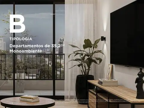 Departamento Monoambiente con 1 baño