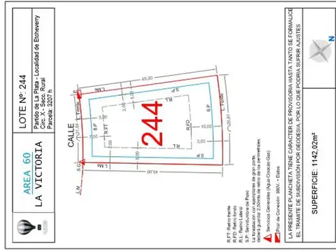 Terreno en Venta de 1142,0 m2