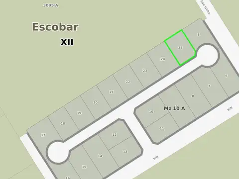 Terreno en Venta 21  mts Frente