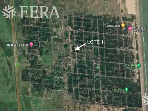 Terreno en Venta 44  mts Fondo