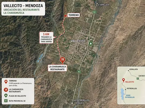 Venta de Terreno en Vallecito, Potrerillos