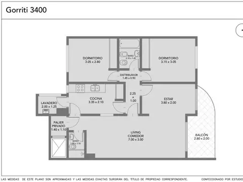Departamento en Venta de 3 ambientes