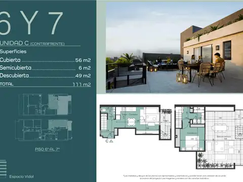 Departamento 2 ambientes con 1 baño