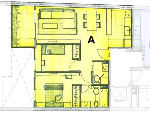 HERMOSO 3 AMBIENTES AL FRENTE CON BALCON 60M2 CON COCHERA FIJA. AMENITIES