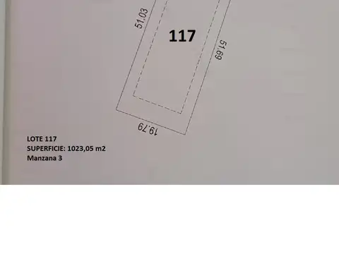 Terreno en Venta 20  mts Frente