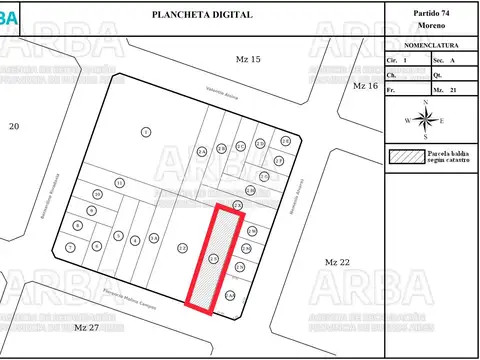 Terreno en Venta en Centro  - Moreno, USD 90.000