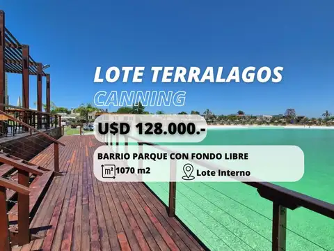 LOTE EN VENTA EN TERRALAGOS BARRIO PARQUE INTERNO