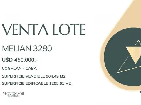 Lote/Terreno en Venta Coghlan Inversión 4Pisos