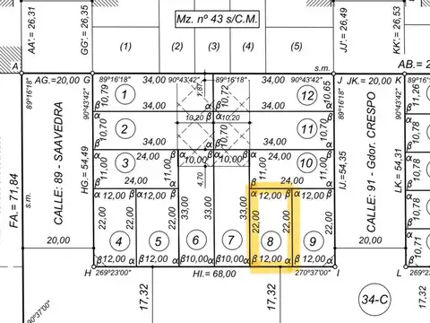 Terreno en Venta en Esperanza, USD 20.000