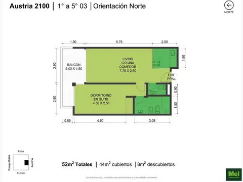 Austria 2100, Piso 1 a 8