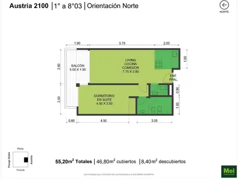 Austria 2100, Piso 2 a 8