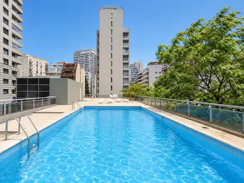 ALQUILER 3 AMBIENTES AMOBLADO, PISO ALTO, COCHERA Y AMENITIES – TORRE BULNES
