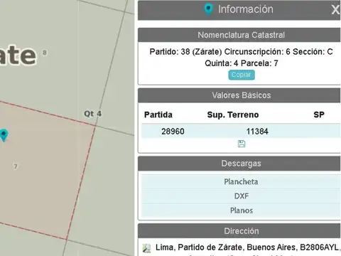 Campo en Venta con Alambrado