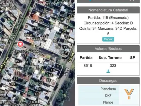 Terreno en Venta de 323,0 m2