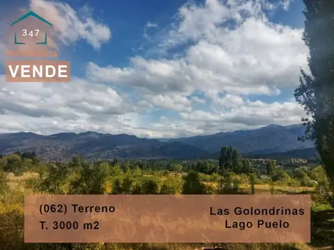 (062) LAS GOLONDRINAS (Lago Puelo)Terreno EN CONDOMINIO de 3000 m2