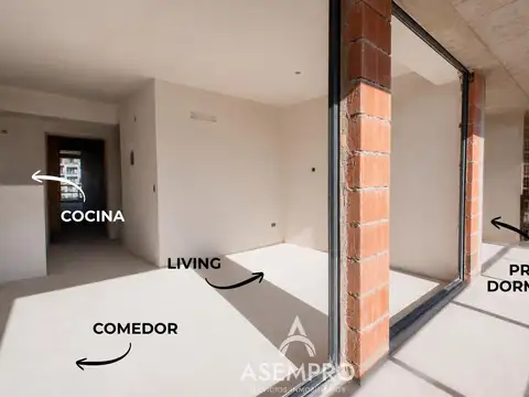 Departamento 3 ambientes con 2 baños