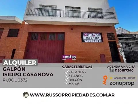 Alquiler de Galpon - Isidro Casanova 