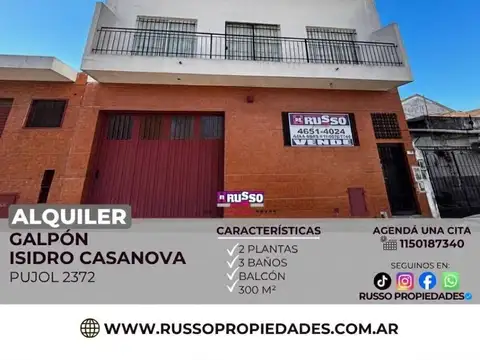 Alquiler de Galpon - Isidro Casanova 