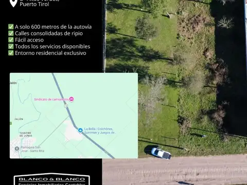 Terreno en Venta en Puerto Tirol, Libertad