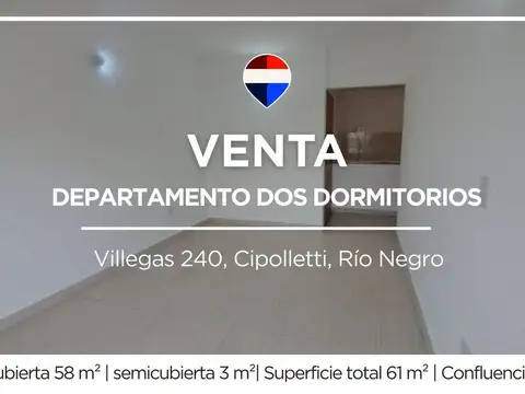 Venta Departamento 2 dormitorios centro Cipolletti