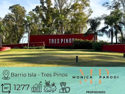 LOTE EN VENTA EN BARRIO ISLA – TRES PINOS, GENERAL RODRÍGUEZ