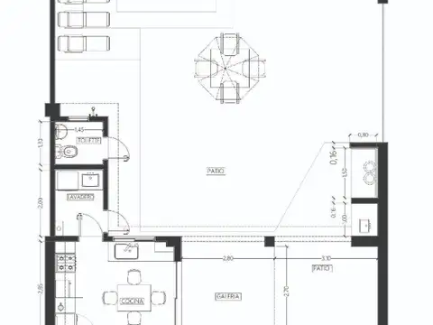 Casa 4 ambientes con 2 baños