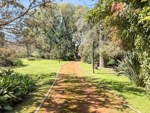 Gran casa en una planta sobre un espectacular parque de casi 9.000 m² en el Barrio Los Nogales, Villa de Mayo.