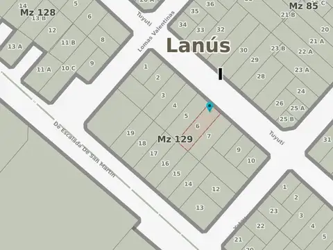 Terreno en Venta 8,66  mts Frente