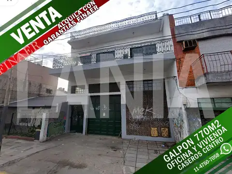 GALPON 760M2 :: C/OFICINAS Y VIVIENDA :: CASEROS CENTRO