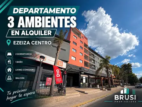 Alquiler de departamentos  3 ambientes en Centro de Ezeiza