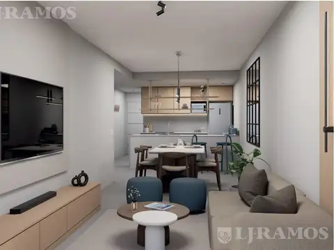 Departamento 2 ambientes con 1 baño