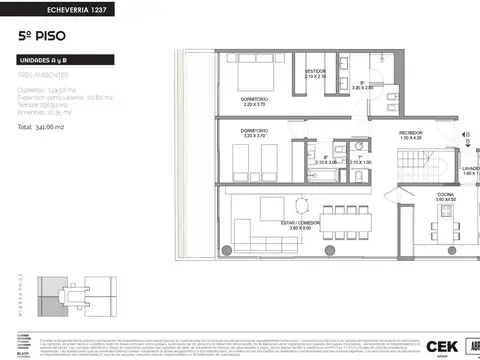 Departamento en Venta de 3 ambientes
