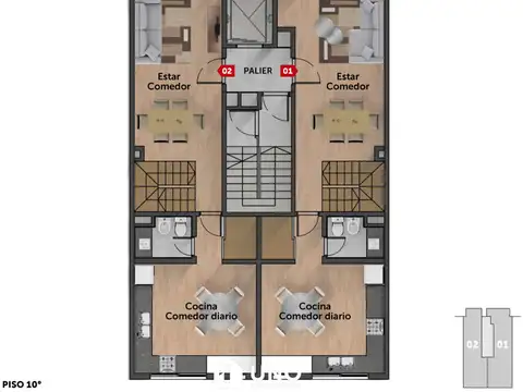 Departamento en Venta de 3 ambientes