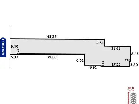 Corrientes y Cochabamba - Terreno.