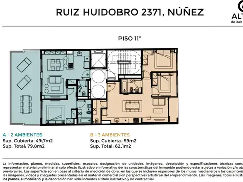 Venta de dos ambientes EN CONSTRUCCIÓN con balcón terraza en Nuñez