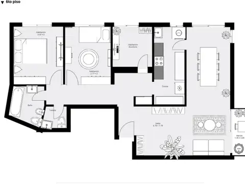 Departamento en Venta de 4 ambientes