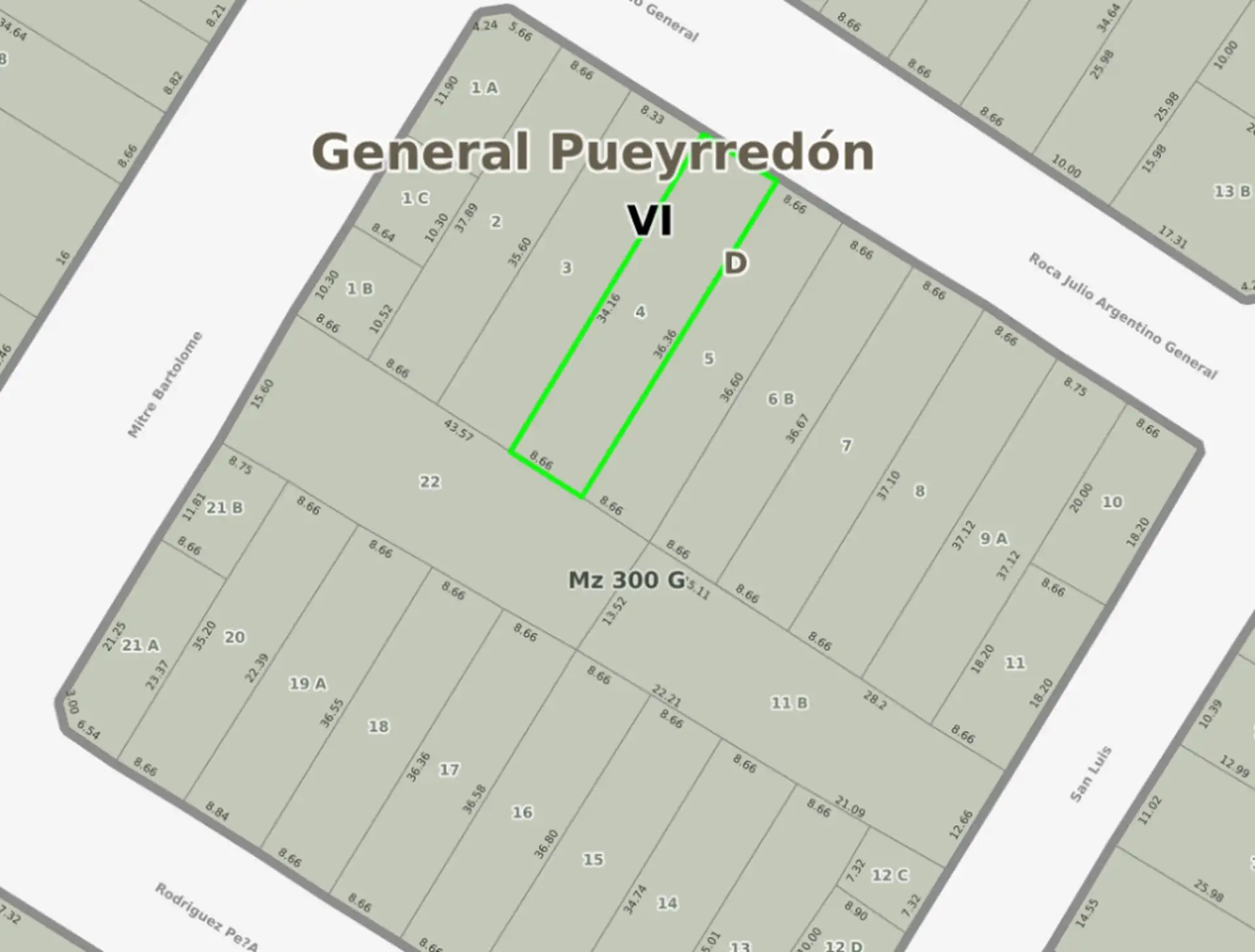 Lote en venta 315m² con construcción a demoler — Chauvin