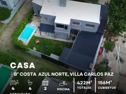 Exclusiva Casa de 4 Dormitorios con Piscina En Venta – Costa Azul Norte, Villa Carlos Paz