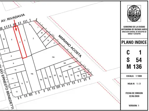 Terreno en Venta en Mataderos, USD 340.000